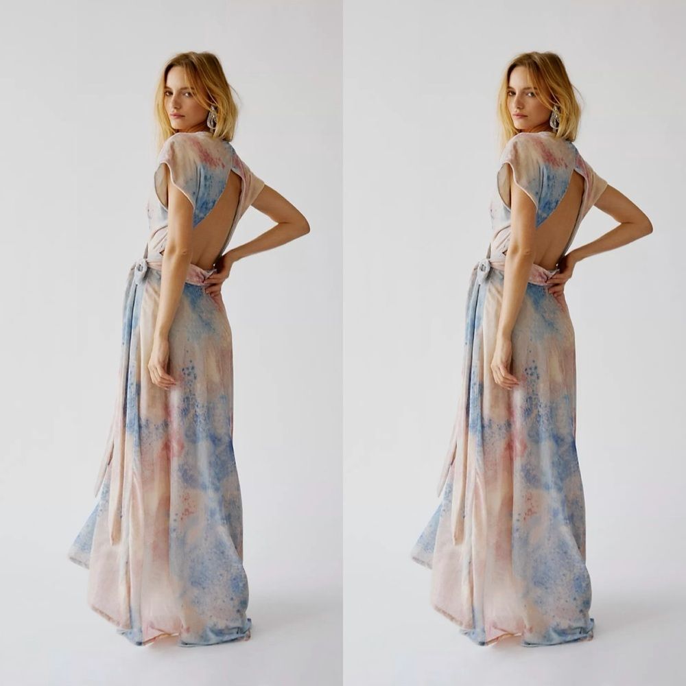 Free People Desert Flower Velvet Maxi Dress